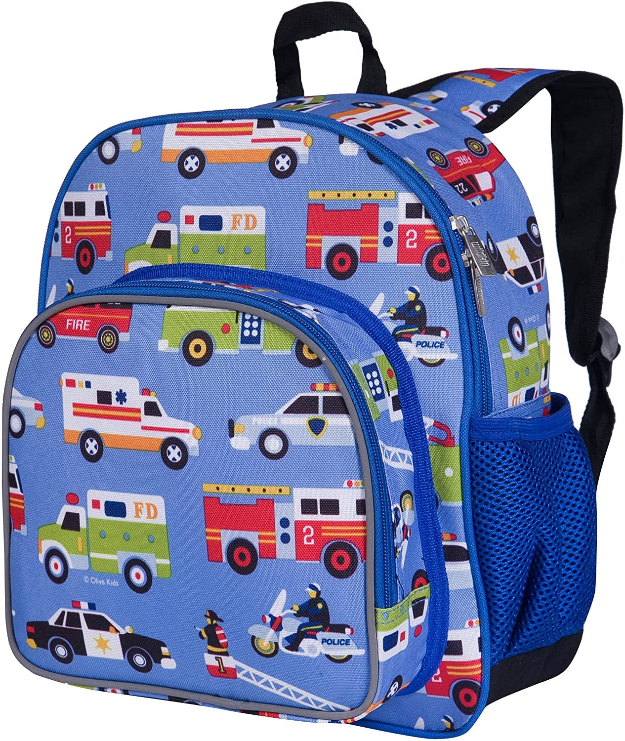 Wildkin Kids 12 Inch Backpack for Toddler Boys and Girls Insulated Front  Pocket Trains Planes  Trucks Blue  Walmartcom