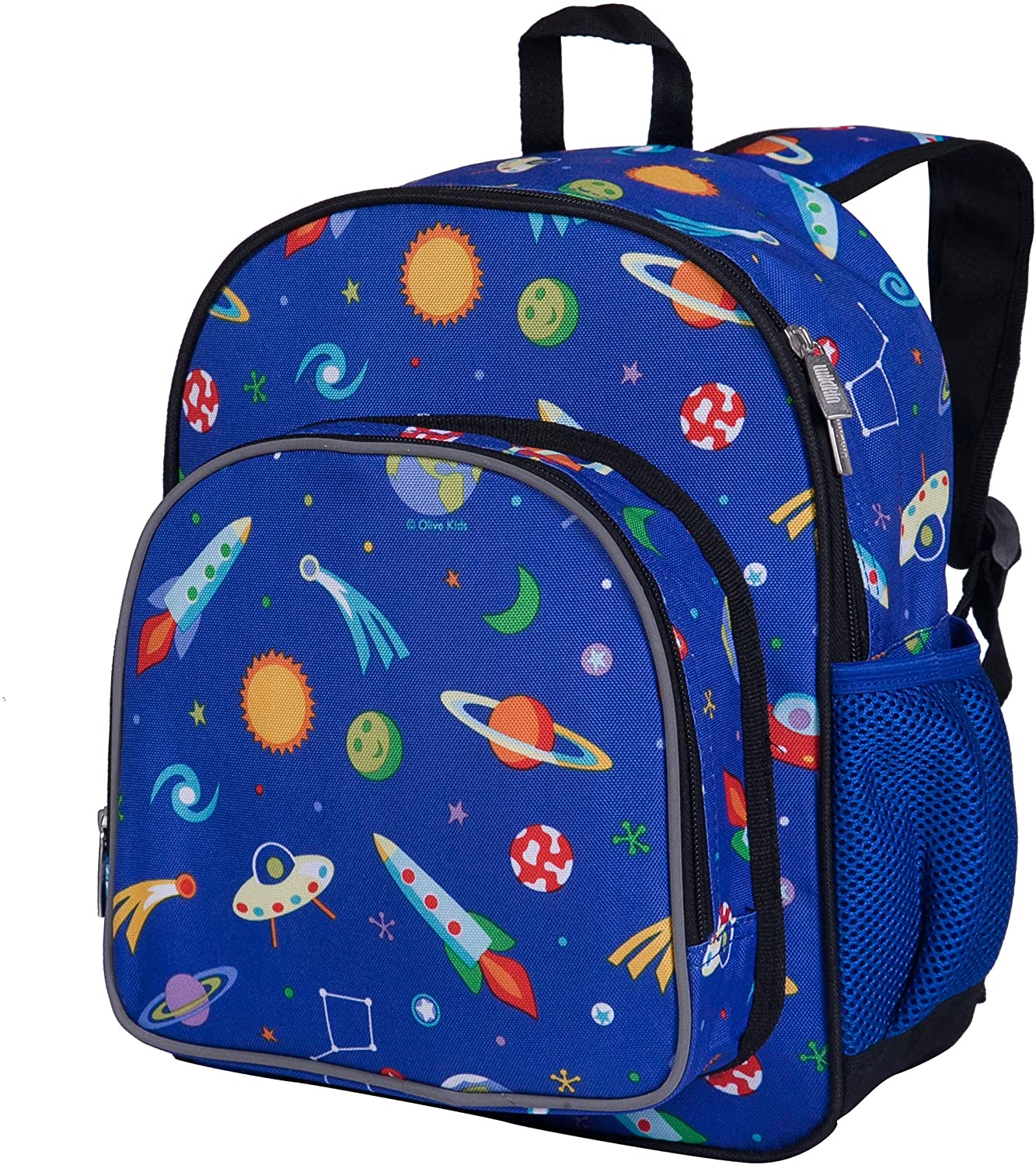 Wildkin Kids 12 Inch Backpack for Toddler Boys and Girls, Insulated Front Pocket (Out of this World) - image 1 of 8