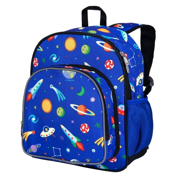 Wildkin Kids 12 Inch Backpack for Toddler Boys and Girls, Insulated Front Pocket (Out of this World)