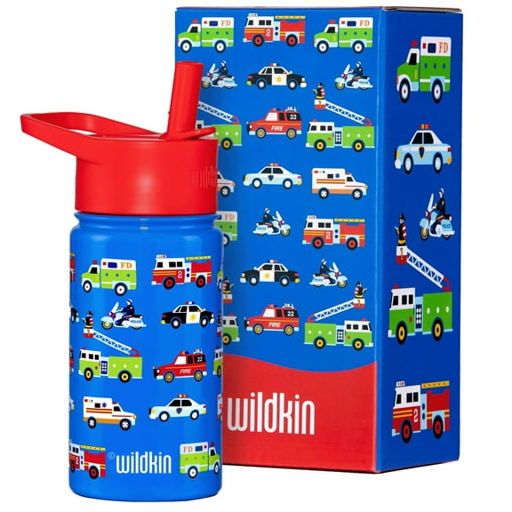Wildkin Kids 14 oz Stainless Steel Water Bottle (Heroes)