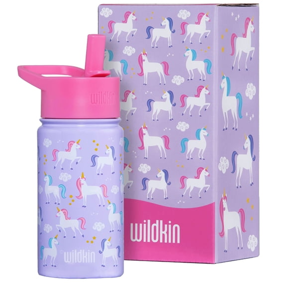 Wildkin Kids 14 oz Stainless Steel Water Bottle (Unicorn)