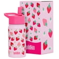 thumbnail image 1 of Wildkin Kids 14 oz Steel Bottle (Strawberry), 1 of 6