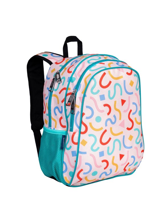 Kids 15 Inch School and Travel Backpack for Boys and Girls (Confetti Peach)