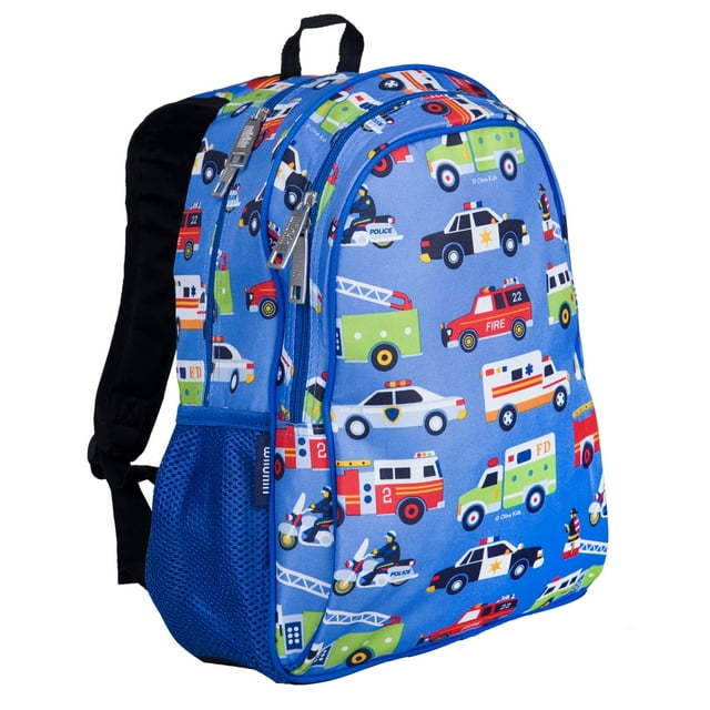 Wildkin Kids 15 Inch School and Travel Backpack for Boys and Girls (Heroes Blue)