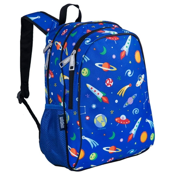 Wildkin Kids 15 Inch School and Travel Backpack for Boys and Girls (Out of this World Blue)
