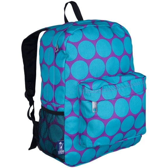 Wildkin Kids 16 Inch Backpack for Boys and Girls, Features Padded Back & Adjustable Straps (Big Dot Aqua)