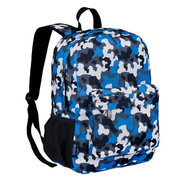 Wildkin Kids 16 Inch Backpack for Boys and Girls, Features Padded Back & Adjustable Straps (Blue Camo)