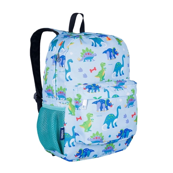Wildkin Kids 16 Inch Backpack for Boys and Girls, Features Padded Back & Adjustable Straps (Dinosaur Land Blue)