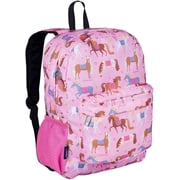 Wildkin Kids 16 Inch Backpack for Boys and Girls, Features Padded Back & Adjustable Straps (Horses Pink)