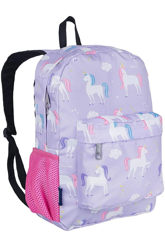 Kids 16 Inch Backpack for Boys and Girls, Features Padded Back & Adjustable Straps (Unicorn Purple)