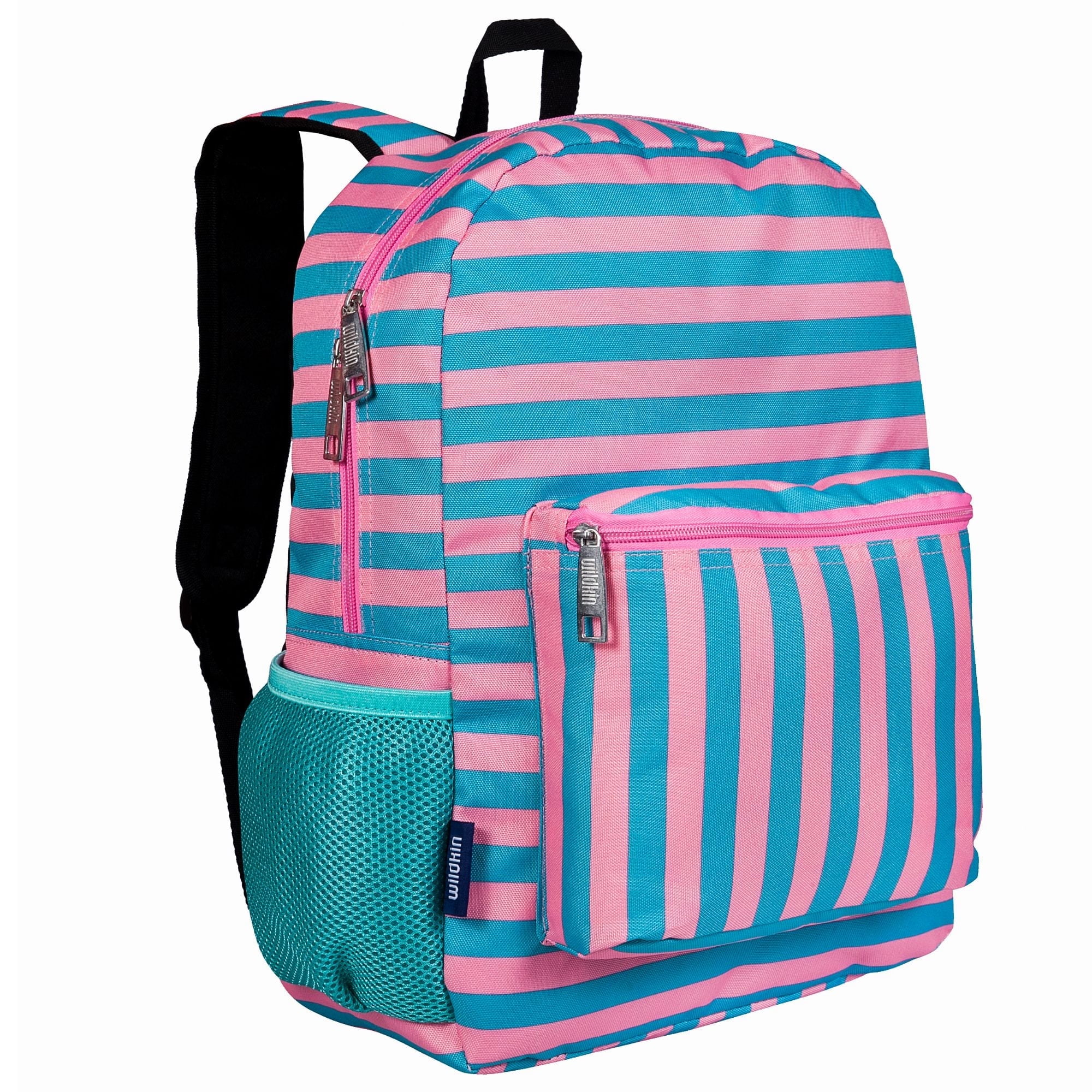 Wildkin Kids 16 Inch Backpack for Boys and Girls (Pink Stripes)