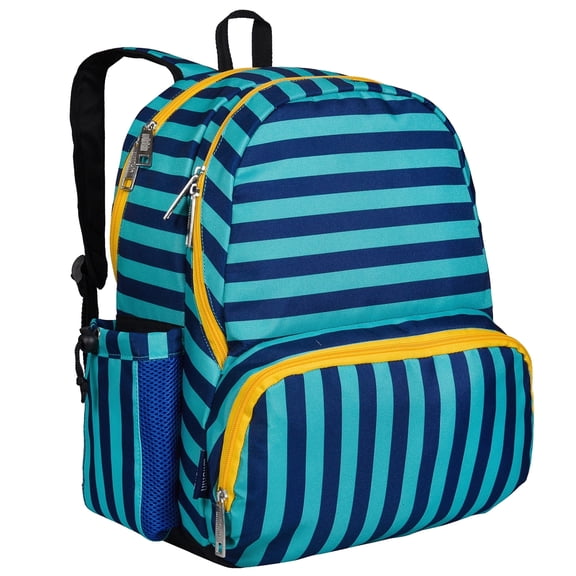 Wildkin Kids 17 Inch Backpack for Boys and Girls (Blue Stripes)