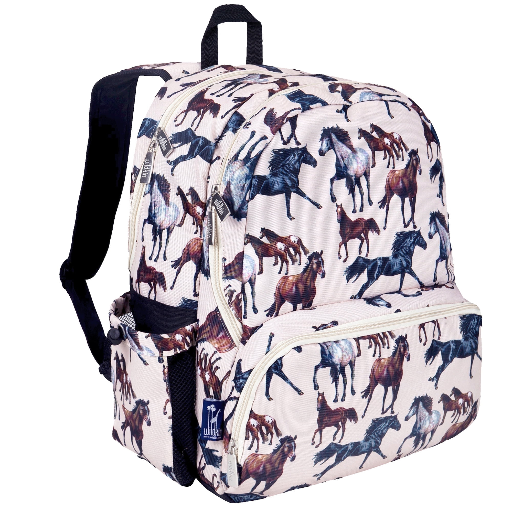 Wildkin Kids 17 Inch Backpack for Boys and Girls, Perfect for School and Travel (Horse Dreams Beige)