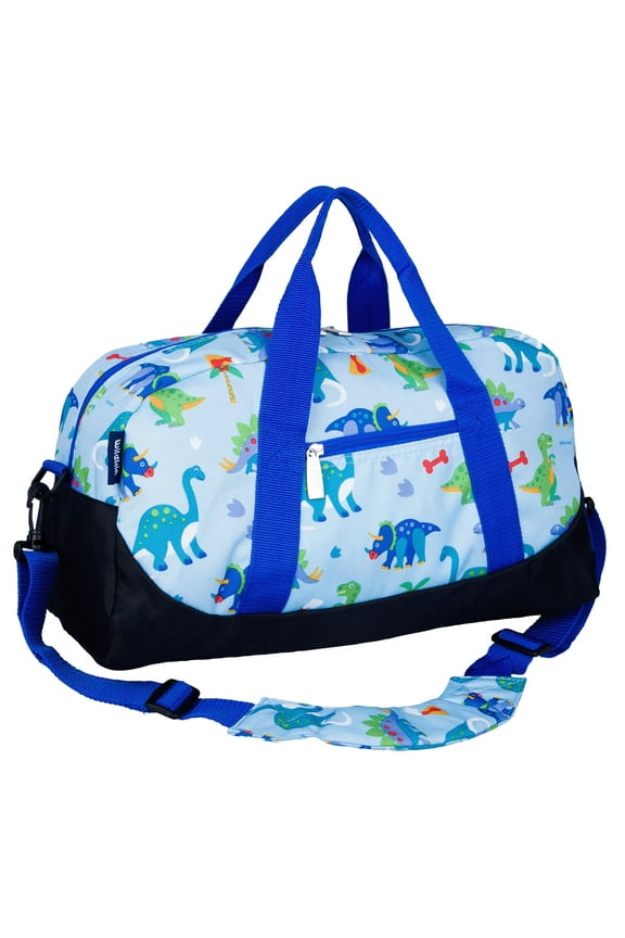 Kids 18” Dinosaur Land Overnighter Duffel Bag, Blue