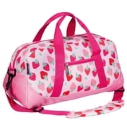 Wildkin Kids 18' Removable Padded Shoulder Strap Duffel Bag, Strawberry Patch