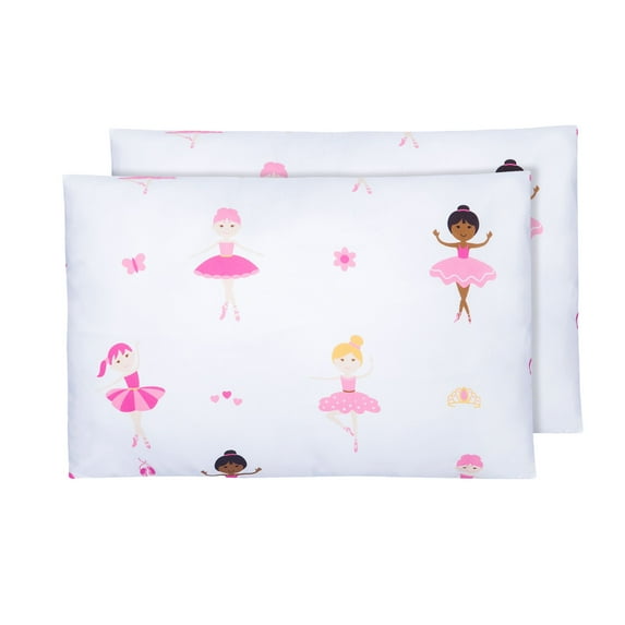 Wildkin Kids 2 pack Toddler Pillowcases (Ballerina)
