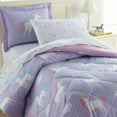 thumbnail image 1 of Wildkin Kids 5 Pc Twin Cotton Bed in a Bag for Boys & Girls (Unicorn Purple), 1 of 7