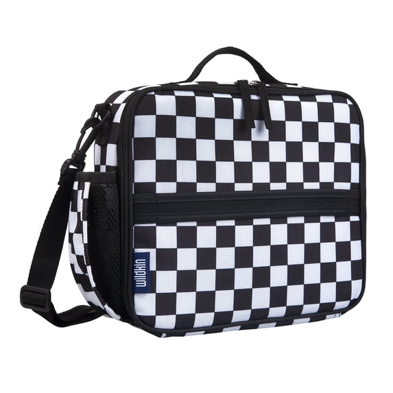 Wildkin Kids Black and White Checkered Eco Lunch Box