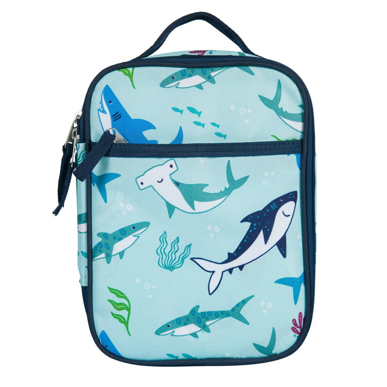 Wildkin Day2Day Kids Lunch Box Bag for Boys & Girls, Ideal for Packing Hot or Cold Snacks for School & Travel (Shark Attack)