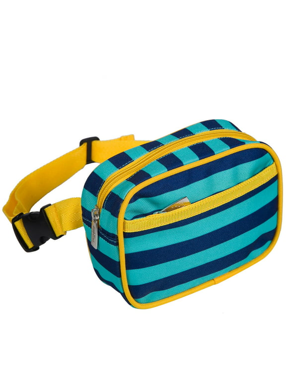 Wildkin Kids Fanny Pack for Boys and Girls (Blue Stripes)