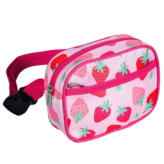Wildkin Kids Fanny Pack for Boys and Girls (Strawberry)
