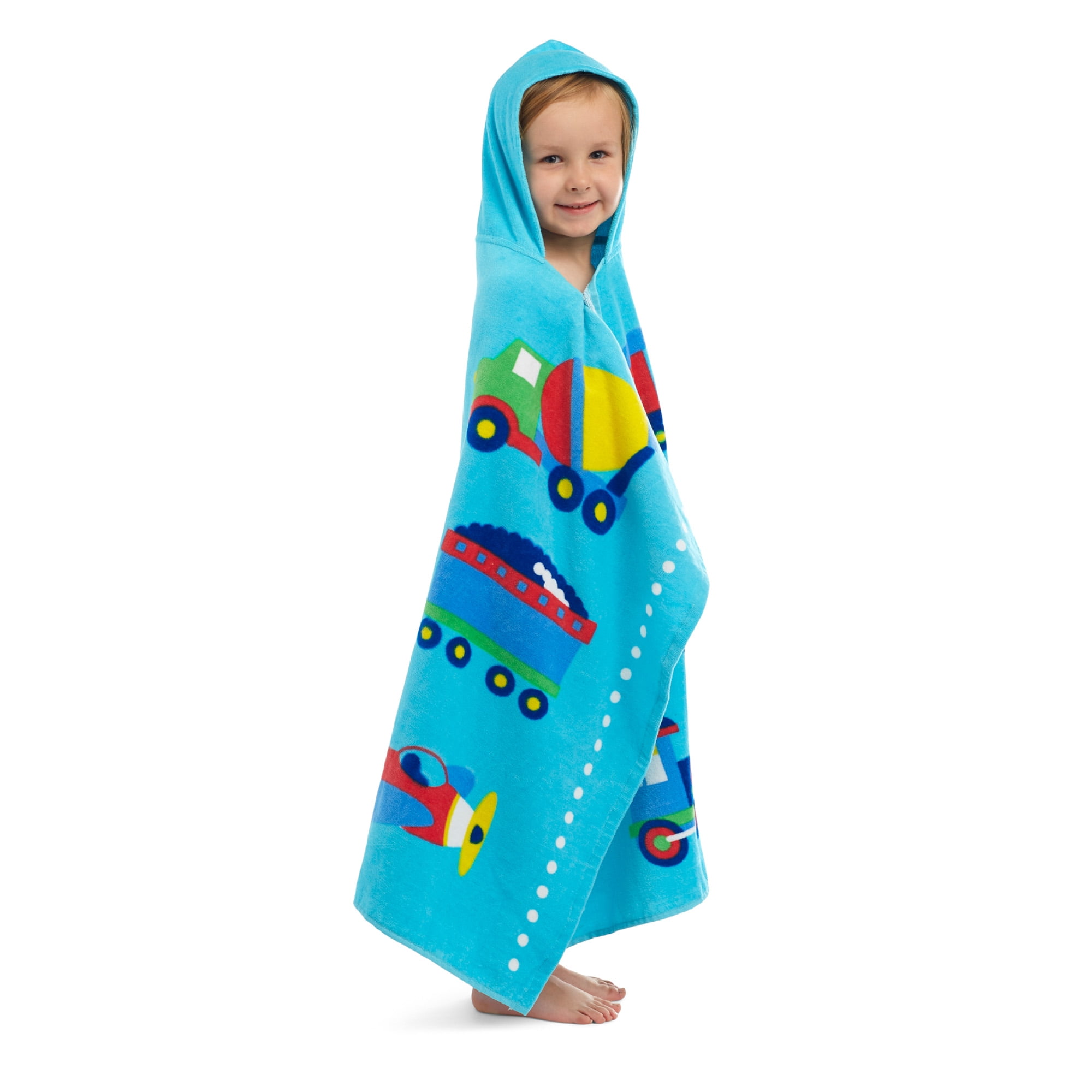 Wildkin Kids Hooded Beach Towel for Boys and Girls (Trains, Planes ...