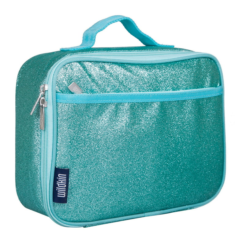 Wildkin Kids Insulated Lunch Box for Boy and Girls, BPA Free (Blue Glitter)  