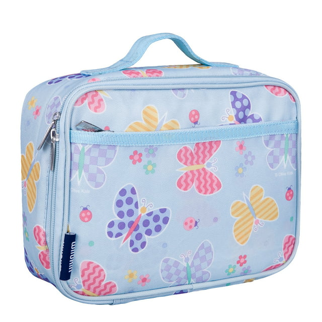 Wildkin Kids Insulated Lunch Box for Boy and Girls, BPA Free (Butterfly Garden Blue)