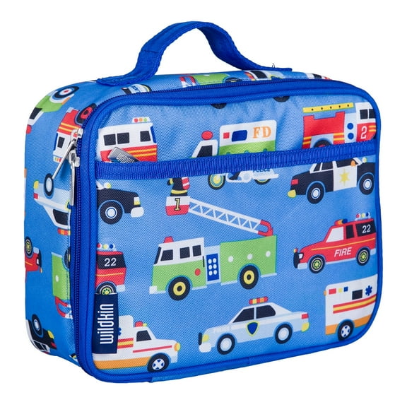 Wildkin Kids Insulated Lunch Box for Boy and Girls, BPA Free (Heroes Blue)