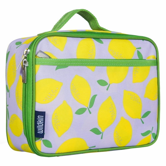 Wildkin Kids Insulated Lunch Box for Boy and Girls, BPA Free (Lilac Lemonade)