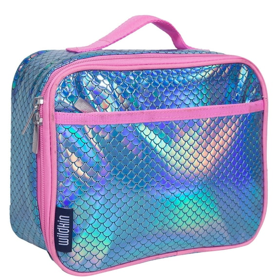 Wildkin Kids Insulated Lunch Box for Boy and Girls, BPA Free (Mermaids Scales Blue)