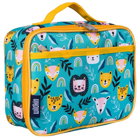 Wildkin Kids Insulated Lunch Box for Boy and Girls, BPA Free (Party Animals Blue)