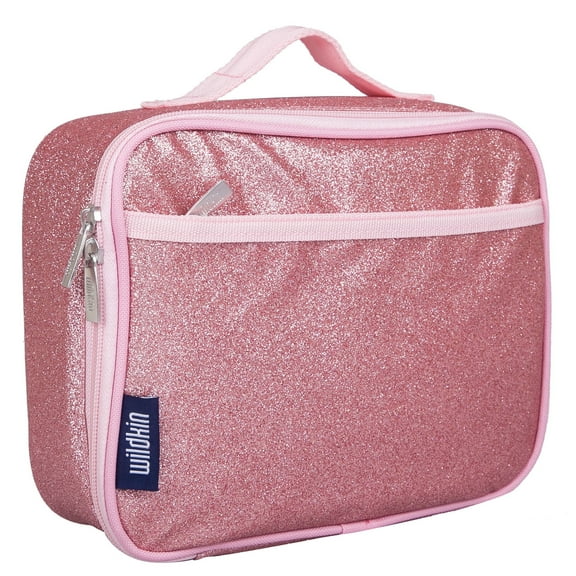 Wildkin Kids Insulated Lunch Box for Boy and Girls, BPA Free (Pink Glitter)