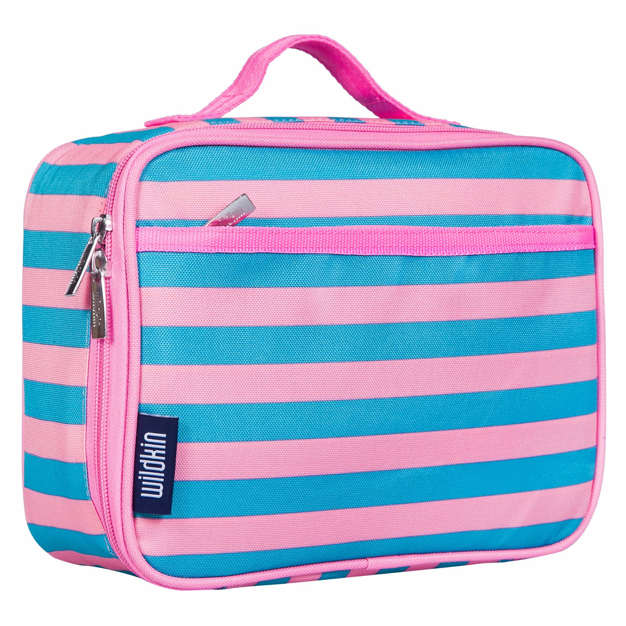 Wildkin Kids Insulated Lunch Box for Boy and Girls BPA Free Pink Stripes Walmart