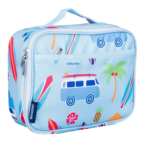Wildkin Kids Insulated Lunch Box for Boy and Girls, BPA Free (Surf Shack Blue)