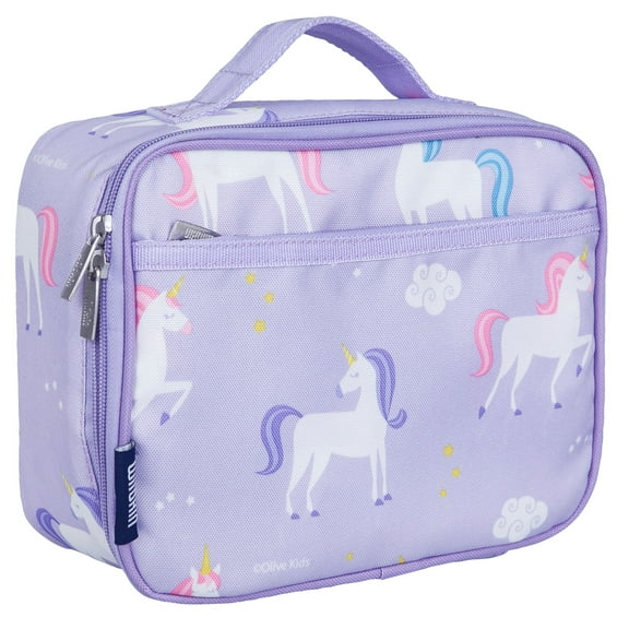 Wildkin Kids Insulated Lunch Box for Boy and Girls, BPA Free (Unicorn Purple)