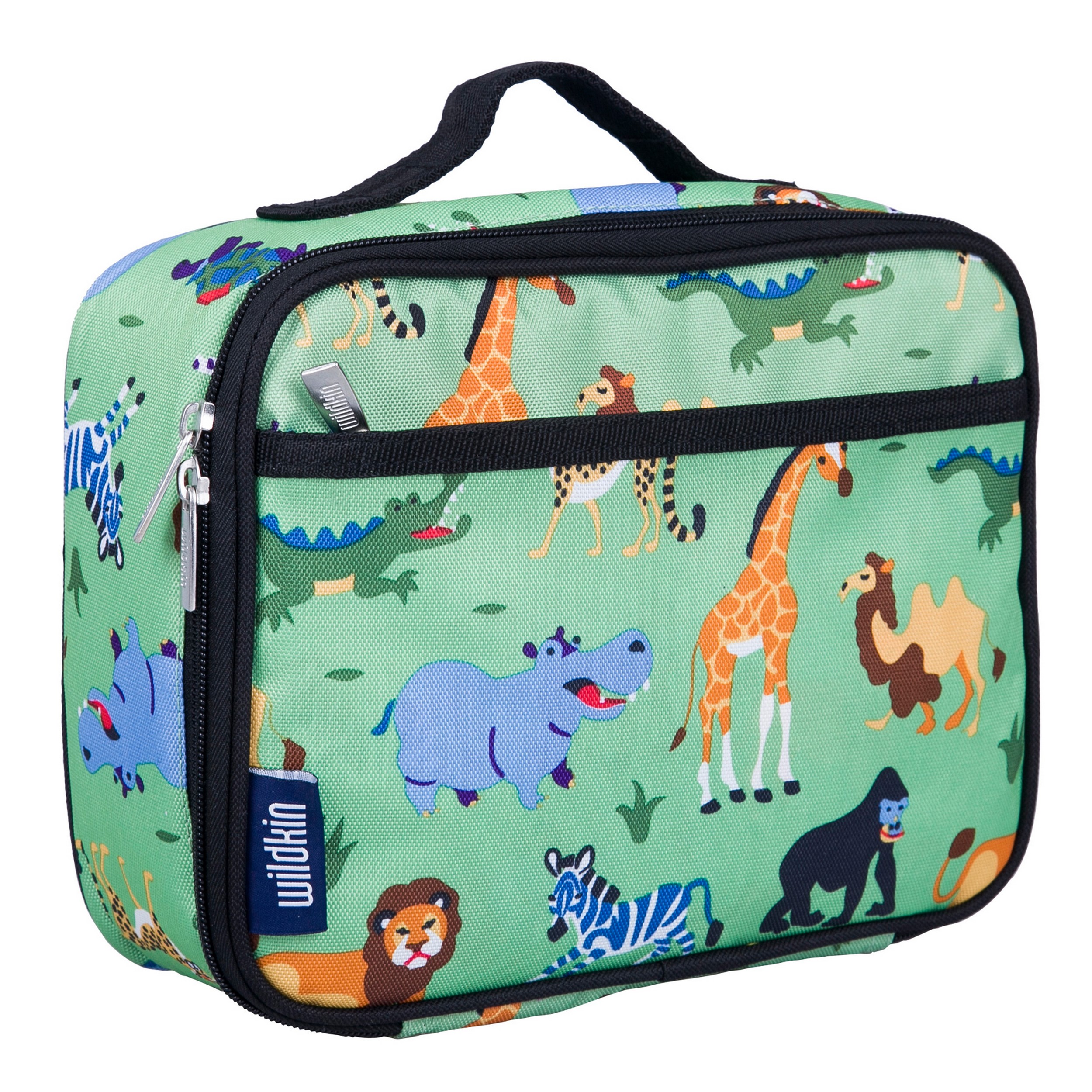 Wildkin Kids Insulated Lunch Box for Boy and Girls, BPA Free (Wild Animals Green) - image 1 of 8