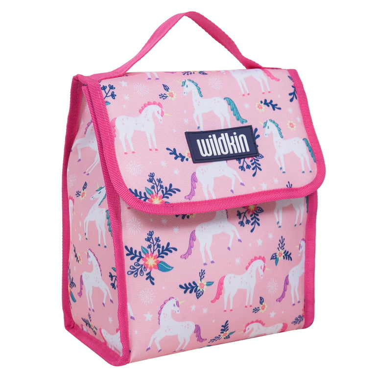 Rainbow Unicorn Personalized Pink Lunch Bag