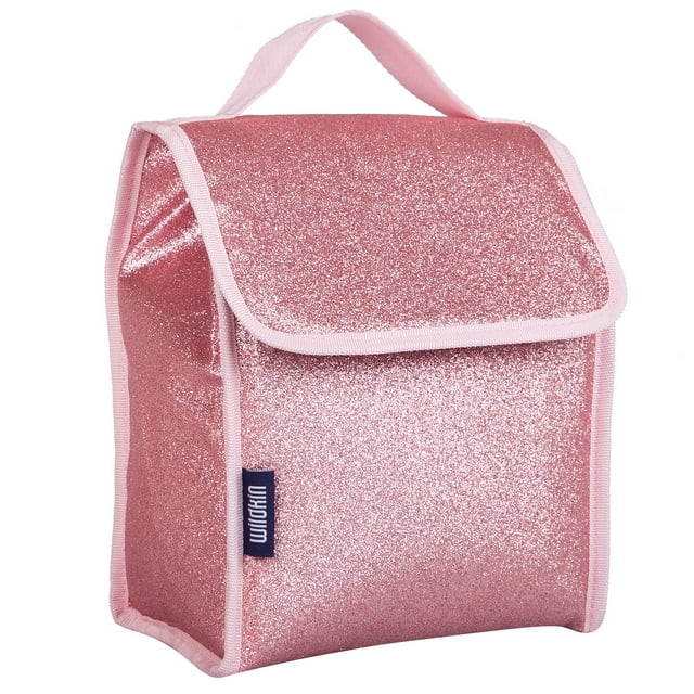 Wildkin Kids Insulated Reusable Lunch Bag (Pink Glitter)