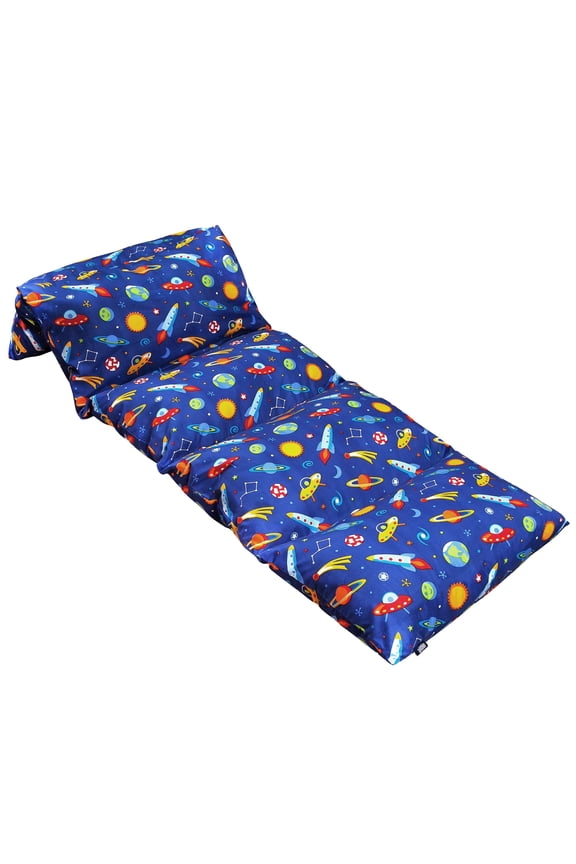 Kids Microfiber Floor Lounger – Travel-Friendly, Sleepovers, Pillow Not Included - Out of this World