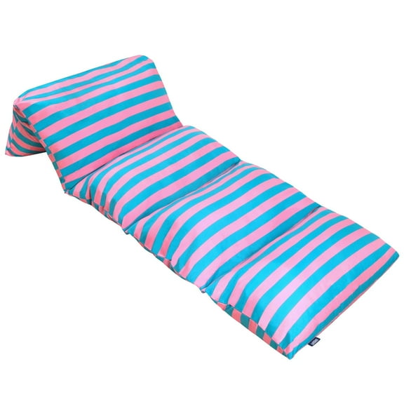 Wildkin Kids Microfiber Floor Lounger – Travel-Friendly, Sleepovers, Pillow Not Included - Pink Stripes