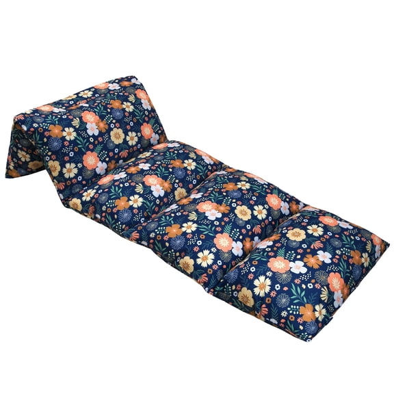 Wildkin Kids Microfiber Floor Lounger – Travel-Friendly, Sleepovers, Pillow Not Included - Wildflower Bloom