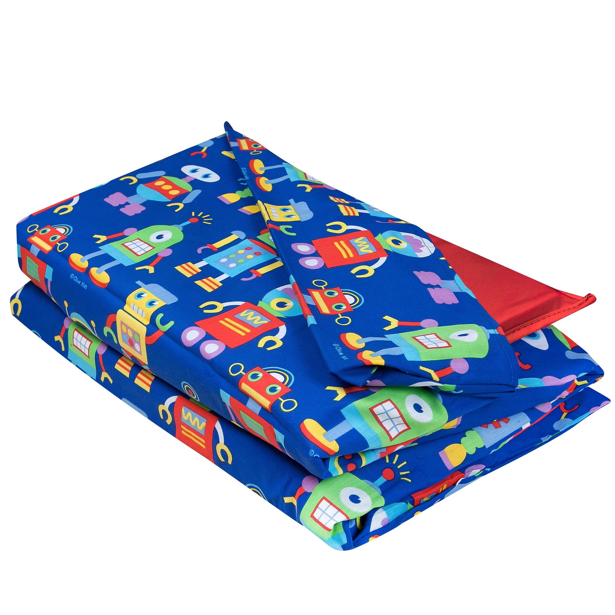 Wildkin Kids Nap Mat Cover for Boys Girls Sewn in Flap Design Rest Mat Cover Perfect for Preschool and Daycare Fits our Vinyl Nap Mat up to 1.5 Inches Including Basic Sleep