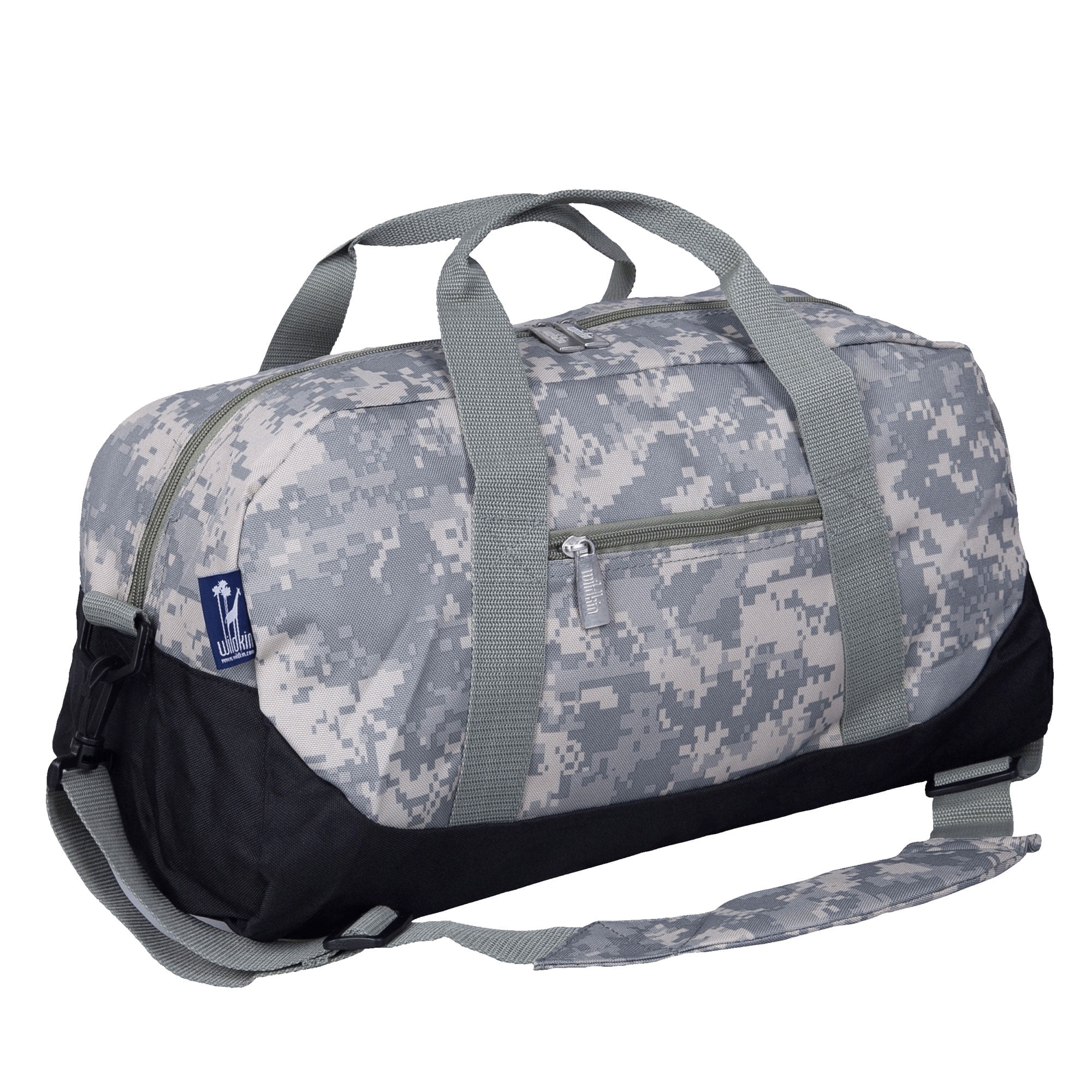 Wildkin Kids Overnighter Duffel Bag for Boys & Girls, Features Two Carrying Handles and Removable Padded Shoulder Strap, BPA & Phthalate Free (Digital Camo Green)