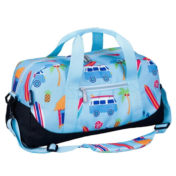 Wildkin Kids Overnighter Duffel Bag for Boys & Girls, Features Two Carrying Handles and Removable Padded Shoulder Strap, BPA & Phthalate Free (Surf Shack Blue)