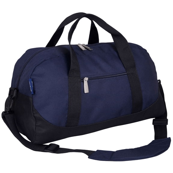Wildkin Kids Overnighter Duffel Bag for Boys & Girls, Features Two Carrying Handles and Removable Padded Shoulder Strap, BPA & Phthalate Free (Whale Blue)