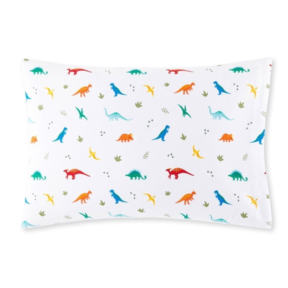 Wildkin Kids Pillow Case for Boys & Girls, 100% Cotton Flannel, Soft & Breathable Fabric Kids Pillowcase (Jurassic Dinosaurs)