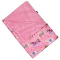 thumbnail image 1 of Wildkin Kids Plush Velour Throw Blanket for Girls and Boys (Horses Pink), 1 of 7