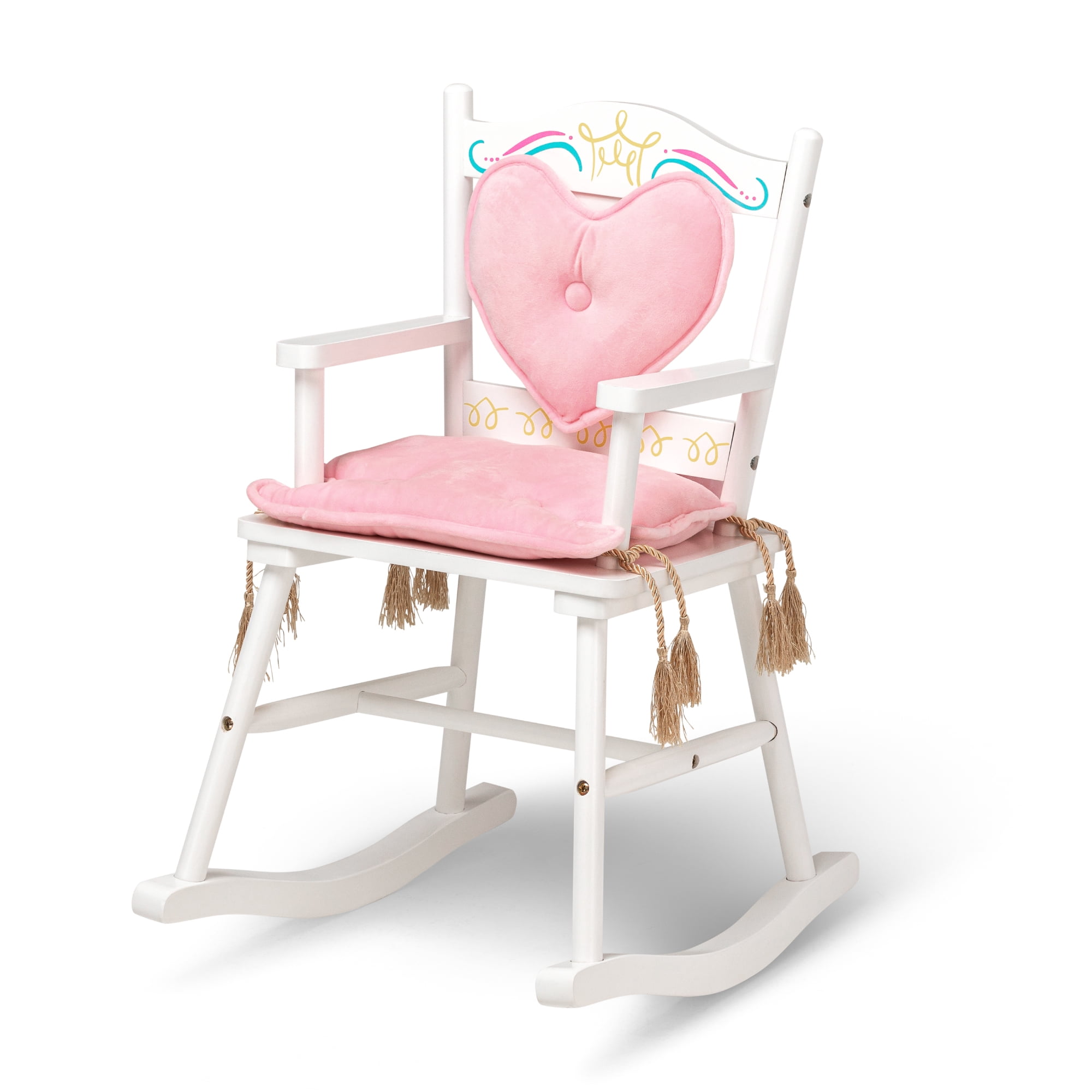 Princess Rocking Chair Wildkin Princess Wooden Rocking Chair for Girls, Children's Room Decor ...