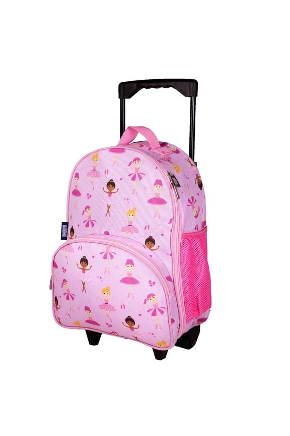 Kids Rolling Luggage for Boys & Girls, Perfect for School & Overnight Travel, Carry-On Size (Ballerina Pink)